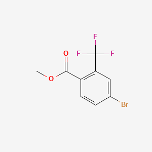 Chemical structure of Methyl 4-bromo-2-(trifluoromethyl)benzoate