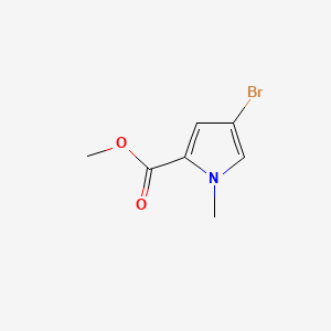 Chemical structure of Methyl 4-Bromo-1-methylpyrrole-2-carboxylate