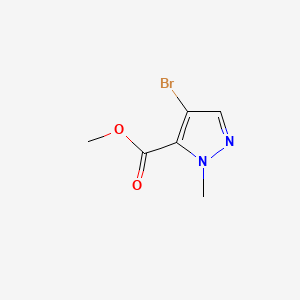 Chemical structure of Methyl 4-bromo-1-methyl-1H-pyrazole-5-carboxylate