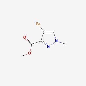 Chemical structure of Methyl 4-bromo-1-methyl-1H-pyrazole-3-carboxylate