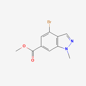 Chemical structure of Methyl 4-bromo-1-methyl-1H-indazole-6-carboxylate
