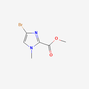 Chemical structure of Methyl 4-bromo-1-methyl-1H-imidazole-2-carboxylate