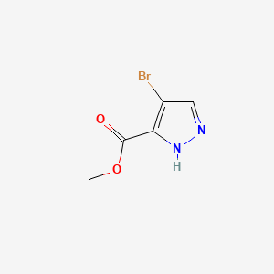 Chemical structure of Methyl 4-bromo-1H-pyrazole-5-carboxylate