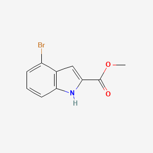 Chemical structure of Methyl 4-bromo-1H-indole-2-carboxylate