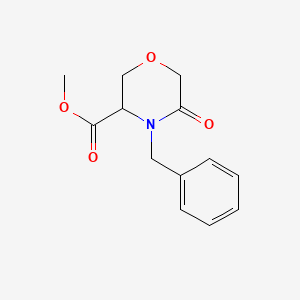 Chemical structure of Methyl 4-Benzyl-5-oxomorpholine-3-carboxylate