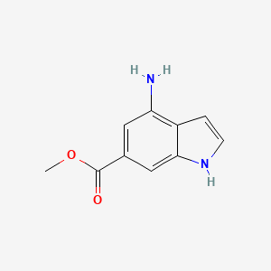 Chemical structure of Methyl 4-Aminoindole-6-carboxylate