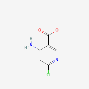 Chemical structure of Methyl 4-amino-6-chloronicotinate