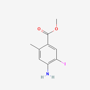 Chemical structure of Methyl 4-amino-5-iodo-2-methylbenzoate