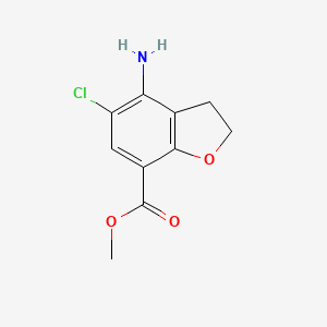 Chemical structure of Methyl 4-amino-5-chloro-2,3-dihydrobenzofuran-7-carboxylate