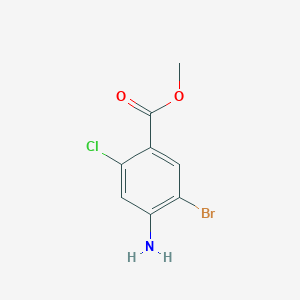 Chemical structure of Methyl 4-amino-5-bromo-2-chlorobenzoate