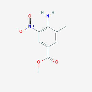 Chemical structure of Methyl 4-amino-3-methyl-5-nitrobenzoate