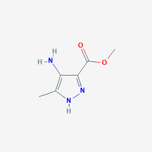 Chemical structure of Methyl 4-amino-3-methyl-1H-pyrazole-5-carboxylate