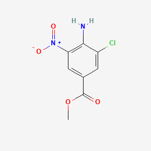 Chemical structure of Methyl 4-amino-3-chloro-5-nitrobenzoate