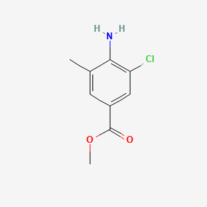 Chemical structure of Methyl 4-amino-3-chloro-5-methylbenzoate