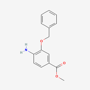 Chemical structure of Methyl 4-amino-3-(benzyloxy)benzoate