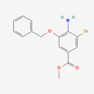 Chemical structure of Methyl 4-amino-3-(benzyloxy)-5-bromobenzoate