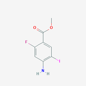Chemical structure of Methyl 4-amino-2-fluoro-5-iodobenzoate