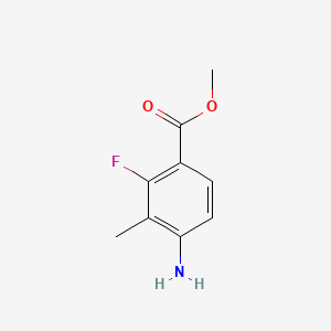 Chemical structure of Methyl 4-amino-2-fluoro-3-methylbenzoate