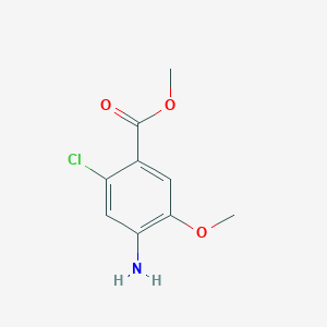 Chemical structure of Methyl 4-amino-2-chloro-5-methoxybenzoate