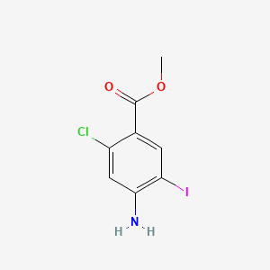 Chemical structure of Methyl 4-amino-2-chloro-5-iodobenzoate