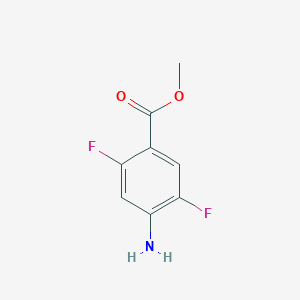 Chemical structure of Methyl 4-amino-2,5-difluorobenzoate