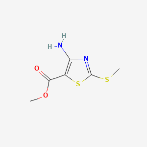 Chemical structure of Methyl 4-amino-2-(methylthio)thiazole-5-carboxylate