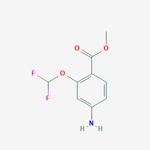 Chemical structure of Methyl 4-amino-2-(difluoromethoxy)benzoate