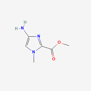 Chemical structure of Methyl 4-amino-1-methyl-1H-imidazole-2-carboxylate