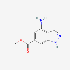 Chemical structure of Methyl 4-amino-1H-indazole-6-carboxylate