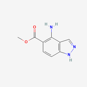 Chemical structure of Methyl 4-amino-1H-indazole-5-carboxylate