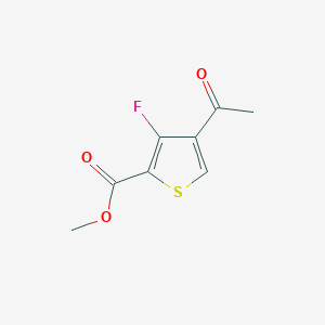 Chemical structure of Methyl 4-acetyl-3-fluorothiophene-2-carboxylate