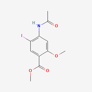 Chemical structure of Methyl 4-acetamido-5-iodo-2-methoxybenzoate