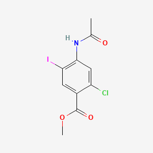 Chemical structure of Methyl 4-acetamido-2-chloro-5-iodobenzoate
