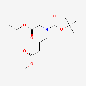 Chemical structure of Methyl 4-[N-Boc-N-(2-ethoxy-2-oxoethyl)amino]butanoate