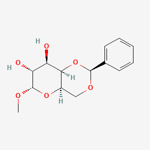 Chemical structure of Methyl 4,6-O-benzylidene-alpha-D-galactopyranoside