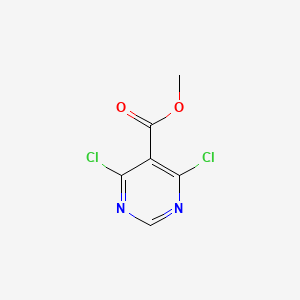 Chemical structure of Methyl 4,6-dichloropyrimidine-5-carboxylate