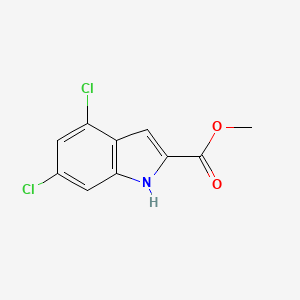 Chemical structure of Methyl 4,6-dichloro-1H-indole-2-carboxylate