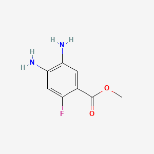 Chemical structure of Methyl 4,5-diamino-2-fluorobenzoate