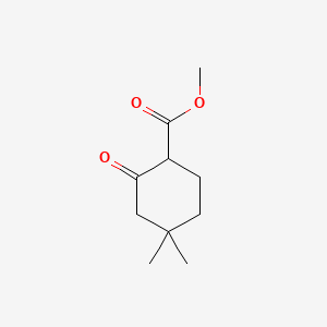 Chemical structure of Methyl 4,4-dimethyl-2-oxocyclohexanecarboxylate