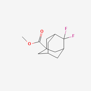 Chemical structure of Methyl 4,4-difluoroadamantane-1-carboxylate