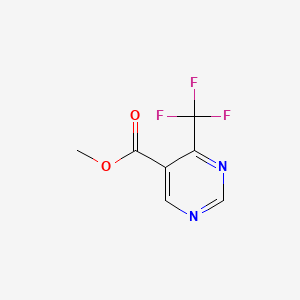 Chemical structure of Methyl 4-(trifluoromethyl)pyrimidine-5-carboxylate
