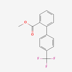 Chemical structure of Methyl 4'-(trifluoromethyl)-[1,1'-biphenyl]-2-carboxylate