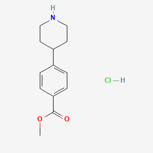 Chemical structure of Methyl 4-(piperidin-4-yl)benzoate hydrochloride