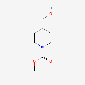 Chemical structure of Methyl 4-(hydroxymethyl)piperidine-1-carboxylate