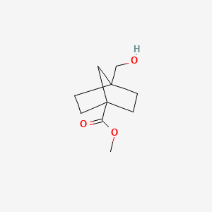 Chemical structure of Methyl 4-(hydroxymethyl)norbornane-1-carboxylate