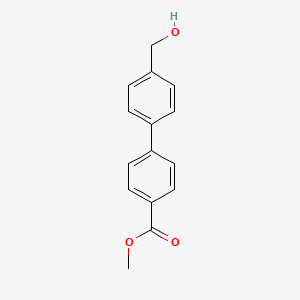 Chemical structure of Methyl 4'-(hydroxymethyl)-[1,1'-biphenyl]-4-carboxylate