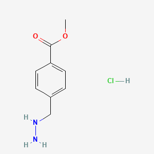 Chemical structure of Methyl 4-(hydrazinomethyl)benzoate hydrochloride