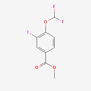 Chemical structure of Methyl 4-(difluoromethoxy)-3-iodobenzoate