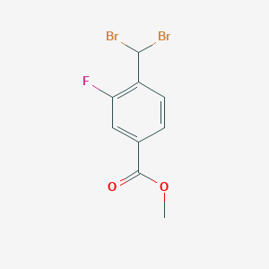 Chemical structure of Methyl 4-(dibromomethyl)-3-fluorobenzoate