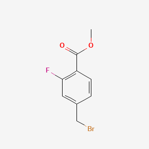 Chemical structure of Methyl 4-(bromomethyl)-2-fluorobenzoate